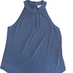Veronica M Periwinkle Cuff Neck Top - XS